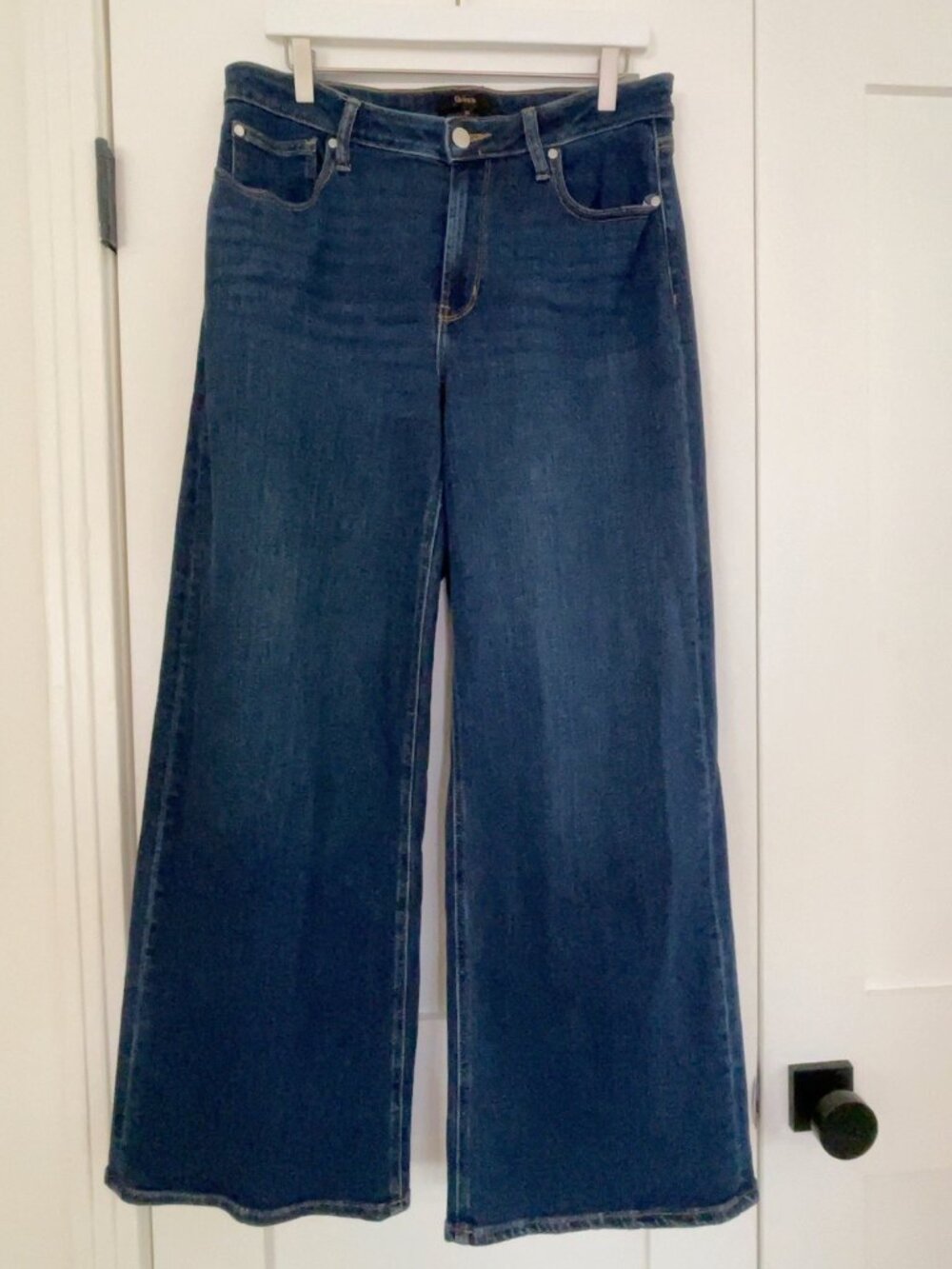 Quince Bella Stretch Wide Leg Jeans Midnight Blue Size 31